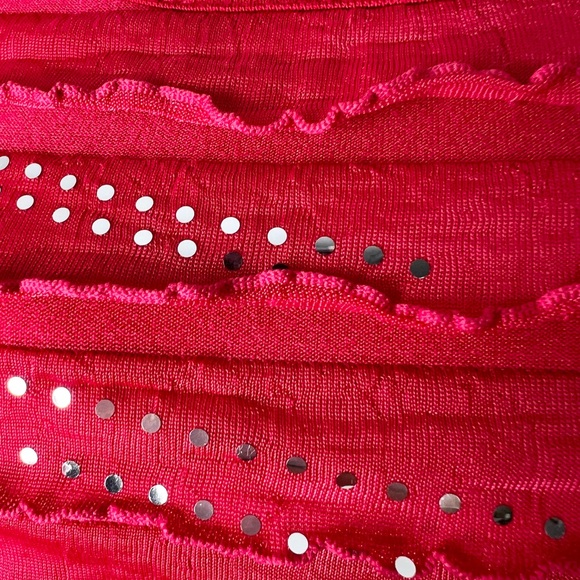 Free Kisses Y2K Embellished Tank Top Clubbing Trashy Glam Vintage JR Size L Red - Picture 3 of 7